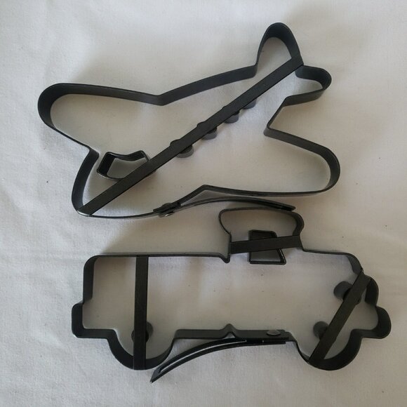 Pancake Ring Mold Lot 9 Holiday Truck Plane Cookie Heart Amaco Handles Non Stick - Picture 10 of 16